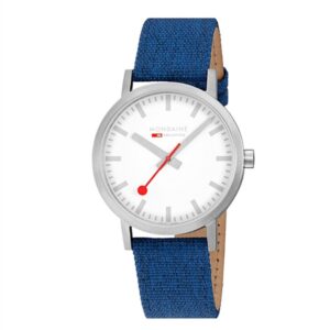 Mondaine Classic Uhr 40 mm matt blau