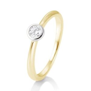 solitaire ring-bicolor-brillant-015ct