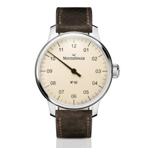 Meistersinger Uhr Handaufzug No 1 elfenbein