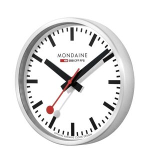 mondaine-wanduhr-silber-25cm