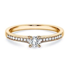 Modern Pave Gelbgold Ring Brillanten