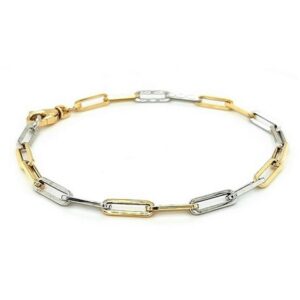 Gelbgold mit Weißgold Armband bicolor