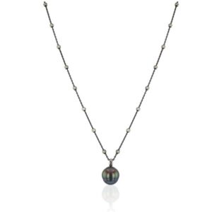 Silber Collier Tahtiiperle