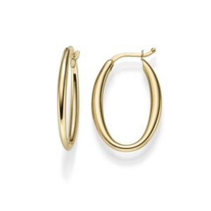Gelbgold Creolen oval