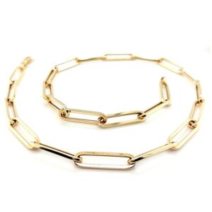 Gelbgold Kette mit eckigen Gliedern