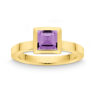 Amethyst Ring Gelbgold Quinn