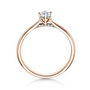 Hidden Halo Ring Rosegold Brillant