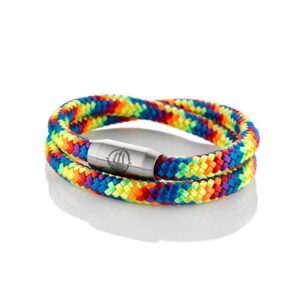 Segeltau Armband Rainbow 6 mm doppelreihig