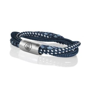 Segeltau Armband dreireihig Seemannsgarn blau