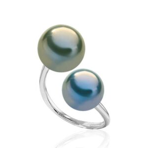 Tahtitiperlen Ring Weißgold
