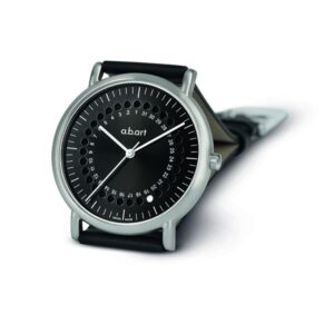 abart Lochscheibenuhr schwarz