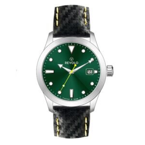 REVOLO Uhr grünes Zifferblatt 41 mm