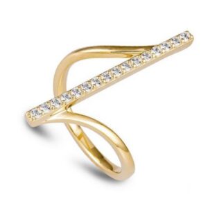 Stabring mit Brillanten Gelbgold Breuning