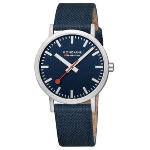 Mondaine Bahnhofsuhr blau 40 mm