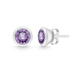 Amethyst Ohrstecker Silber Quinn