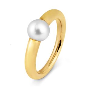 Spannring Gold mit Perle Breuning