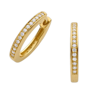 Gelbgold Creolen mit Brillanten