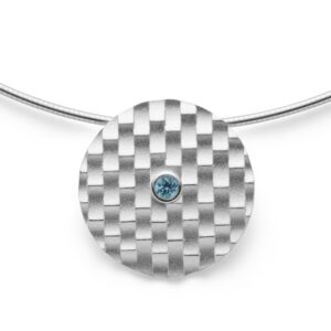 Silber Anhänger 40260 mit blauem Topas bastian inverun