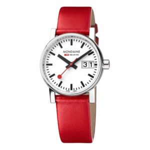 Mondaine Bahnhofsuhr mit Datum 30 mm