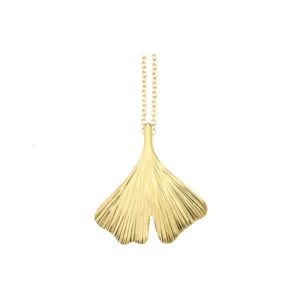Ginkgo Blatt Anhänger Gold