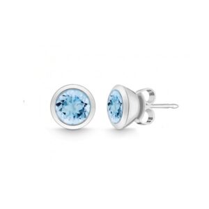 Ohstecker Silber Blautopas Quinn