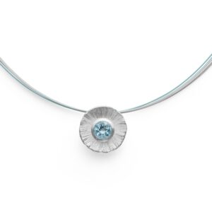 Silber Anhänger blauer Topas bastian 44990
