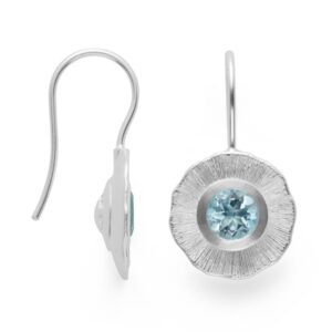 Silber Ohrhänger blauer Topas bastian 45000