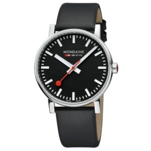 Mondaine Bahnhofsuhr 43 mm schwarz