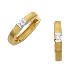 Creolen bicolor Gold mit Brillanten